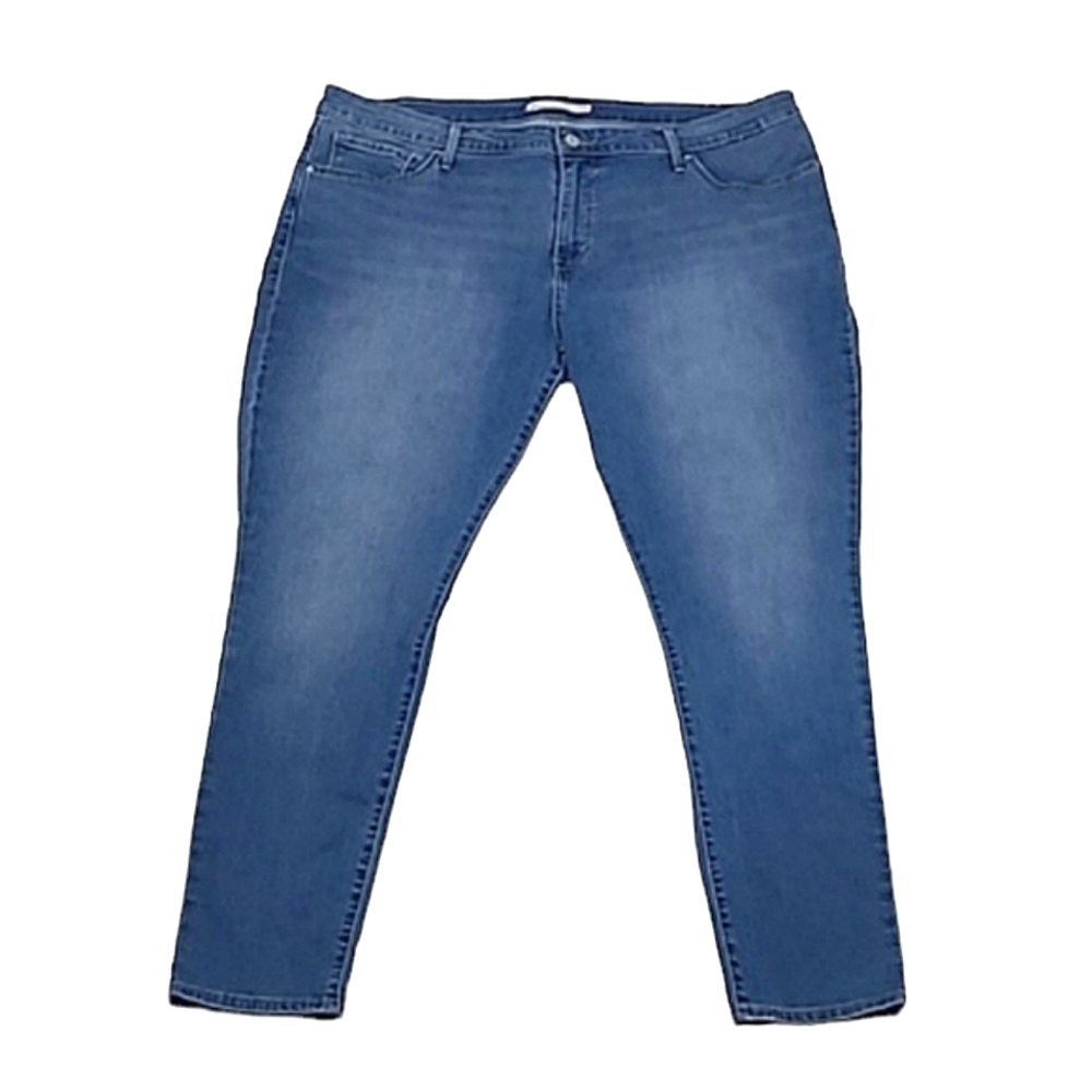 Levi's 310 Shaping Super Skinny Jean High Waist Rise Mid Washed Worn Whiskered
